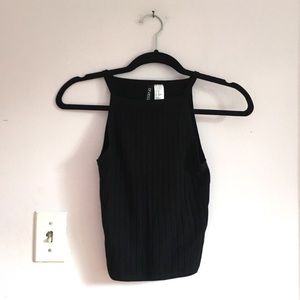 Black knit tank top